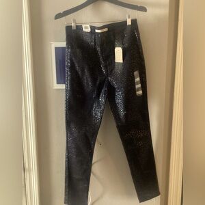 Levi's 721 High Rise Skinny Ankle Leopard Print Jeans Black